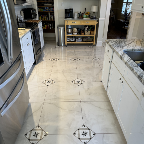 kitchen flooring remodeling, tile print 